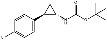 Carbamic acid, N-[(1S,2R)-2-(4-chlorophenyl)cyclopropyl]-, 1,1-dimethylethyl ester Struktur