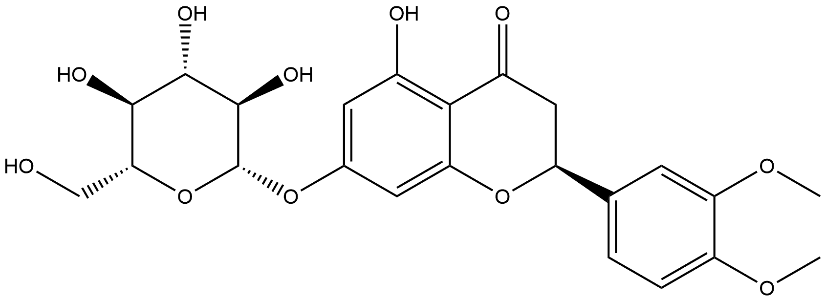 4'-O-methylether-Homoeriodictyol 7-glucoside Struktur