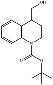 1,1-Dimethylethyl 3,4-dihydro-4-(hydroxymethyl)-1(2H)-quinolinecarboxylate Struktur