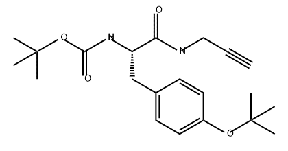 Carbamic acid, N-[(1S)-1-[[4-(1,1-dimethylethoxy)phenyl]methyl]-2-oxo-2-(2-propyn-1-ylamino)ethyl]-, 1,1-dimethylethyl ester Struktur