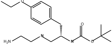 Carbamic acid, N-[(1S)-2-[(2-aminoethyl)amino]-1-[(4-ethoxyphenyl)methyl]ethyl]-, 1,1-dimethylethyl ester Struktur