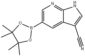 5-(4,4,5,5-四甲基-1,3,2-二氧雜硼雜環(huán)戊烷-2-基)-1H-吡咯并[2,3-B]吡啶-3-甲腈, 1620575-06-5, 結(jié)構(gòu)式