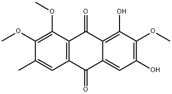 9,10-Anthracenedione, 1,3-dihydroxy-2,7,8-trimethoxy-6-methyl- Struktur