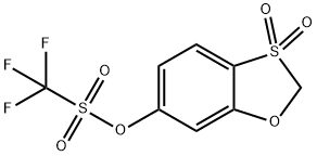 Methanesulfonic acid, 1,1,1-trifluoro-, 3,3-dioxido-2H-1,3-benzoxathiol-6-yl ester Struktur