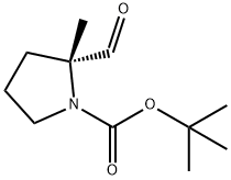 Tert-butyl (2R)-2-formyl-2-methylpyrrolidine-1-carboxylate Struktur