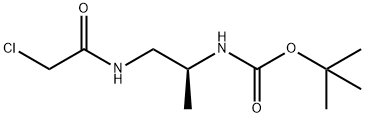 Carbamic acid, N-[(1S)-2-[(2-chloroacetyl)amino]-1-methylethyl]-, 1,1-dimethylethyl ester Struktur