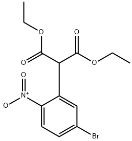 Propanedioic acid, 2-(5-bromo-2-nitrophenyl)-, 1,3-diethyl ester Struktur