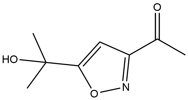 1-[5-(1-Hydroxy-1-methylethyl)-3-isoxazolyl]ethanone Struktur