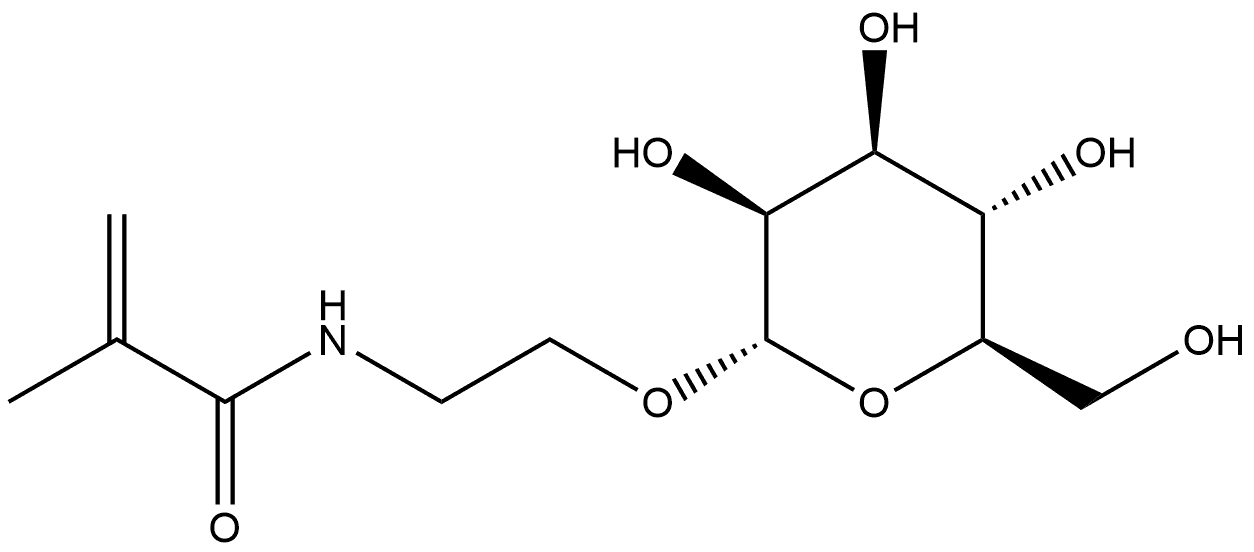 2-Propenamide, N-[2-(α-D-mannopyranosyloxy)ethyl]-2-methyl- Struktur