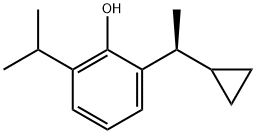 Phenol, 2-[(1S)-1-cyclopropylethyl]-6-(1-methylethyl)- Struktur