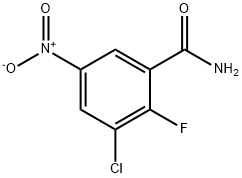 Benzamide, 3-chloro-2-fluoro-5-nitro- Struktur