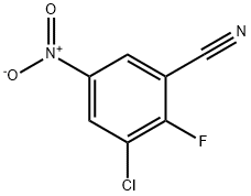 Benzonitrile, 3-chloro-2-fluoro-5-nitro- Struktur