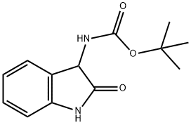 Carbamic acid, N-(2,3-dihydro-2-oxo-1H-indol-3-yl)-, 1,1-dimethylethyl ester Struktur