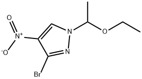 3-Bromo-1-(1-ethoxyethyl)-4-nitro-1H-pyrazole Struktur