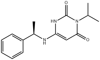 3-(1-Methylethyl)-6-[[(1R)-1-phenylethyl]amino]-2,4(1H,3H)-pyrimidinedione Struktur