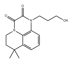 1H,5H-Pyrido[1,2,3-de]quinoxaline-2,3-dione, 6,7-dihydro-1-(3-hydroxypropyl)-7,7-dimethyl- Struktur