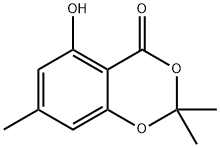 4H-1,3-Benzodioxin-4-one, 5-hydroxy-2,2,7-trimethyl- Struktur