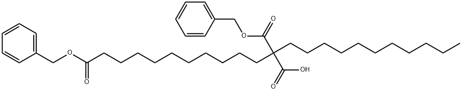 1,11,11-Docosanetricarboxylic acid, 1,11-bis(phenylmethyl) ester Struktur