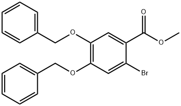 Methyl 2-bromo-4,5-bis(phenylmethoxy)benzoate Struktur