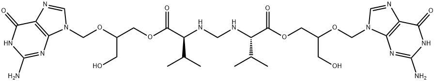 8,11-Dioxa-3,5-diazadodecanoic acid, 12-(2-amino-1,6-dihydro-6-oxo-9H-purin-9-yl)-10-(hydroxymethyl)-2,6-bis(1-methylethyl)-7-oxo-, 2-[(2-amino-1,6-dihydro-6-oxo-9H-purin-9-yl)methoxy]-3-hydroxypropyl ester, (2S,6S)-