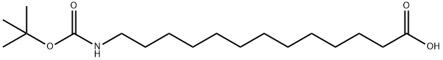 Tridecanoic acid, 13-[[(1,1-dimethylethoxy)carbonyl]amino]- Struktur