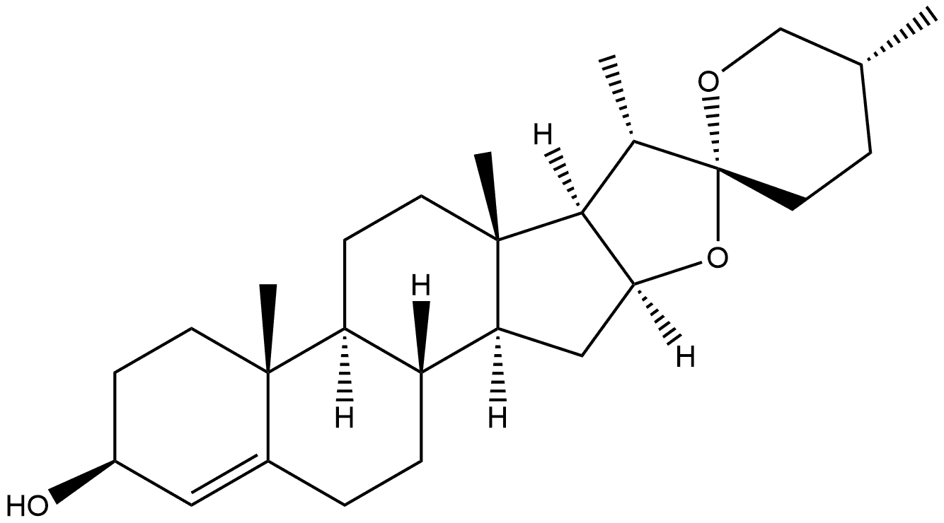 Spirost-4-en-3-ol, (3β,25R)- Struktur