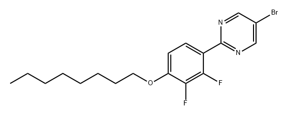 Pyrimidine, 5-bromo-2-[2,3-difluoro-4-(octyloxy)phenyl]- Struktur