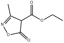 4-Isoxazolecarboxylic acid, 4,5-dihydro-3-methyl-5-oxo-, ethyl ester Struktur