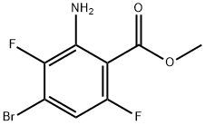 Benzoic acid, 2-amino-4-bromo-3,6-difluoro-, methyl ester Struktur