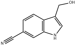 3-(Hydroxymethyl)-1H-indole-6-carbonitrile Struktur