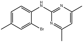 N-(2-bromo-4-methylphenyl)-4,6-dimethyl-2-pyrimidinamine Struktur