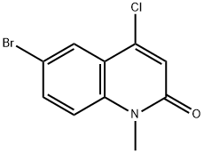 2(1H)-Quinolinone, 6-bromo-4-chloro-1-methyl- Struktur