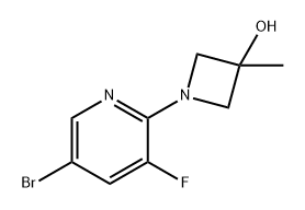 3-Azetidinol, 1-(5-bromo-3-fluoro-2-pyridinyl)-3-methyl- Struktur