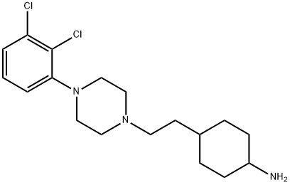 Cyclohexanamine, 4-[2-[4-(2,3-dichlorophenyl)-1-piperazinyl]ethyl]- Struktur