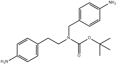 Carbamic acid, N-[2-(4-aminophenyl)ethyl]-N-[(4-aminophenyl)methyl]-, 1,1-dimethylethyl ester Struktur