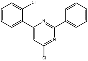 4-Chloro-6-(2-chlorophenyl)-2-phenylpyrimidine Struktur