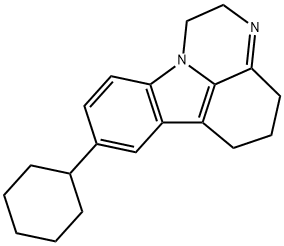 1H-Pyrazino[3,2,1-jk]carbazole, 8-cyclohexyl-2,4,5,6-tetrahydro- Struktur