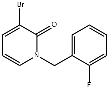 2(1H)-Pyridinone, 3-bromo-1-[(2-fluorophenyl)methyl]- Struktur