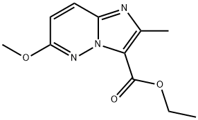 Imidazo[1,2-b]pyridazine-3-carboxylic acid, 6-methoxy-2-methyl-, ethyl ester Struktur