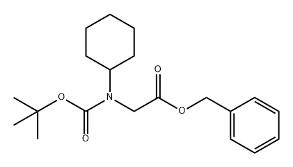 Glycine, N-cyclohexyl-N-[(1,1-dimethylethoxy)carbonyl]-, phenylmethyl ester Struktur