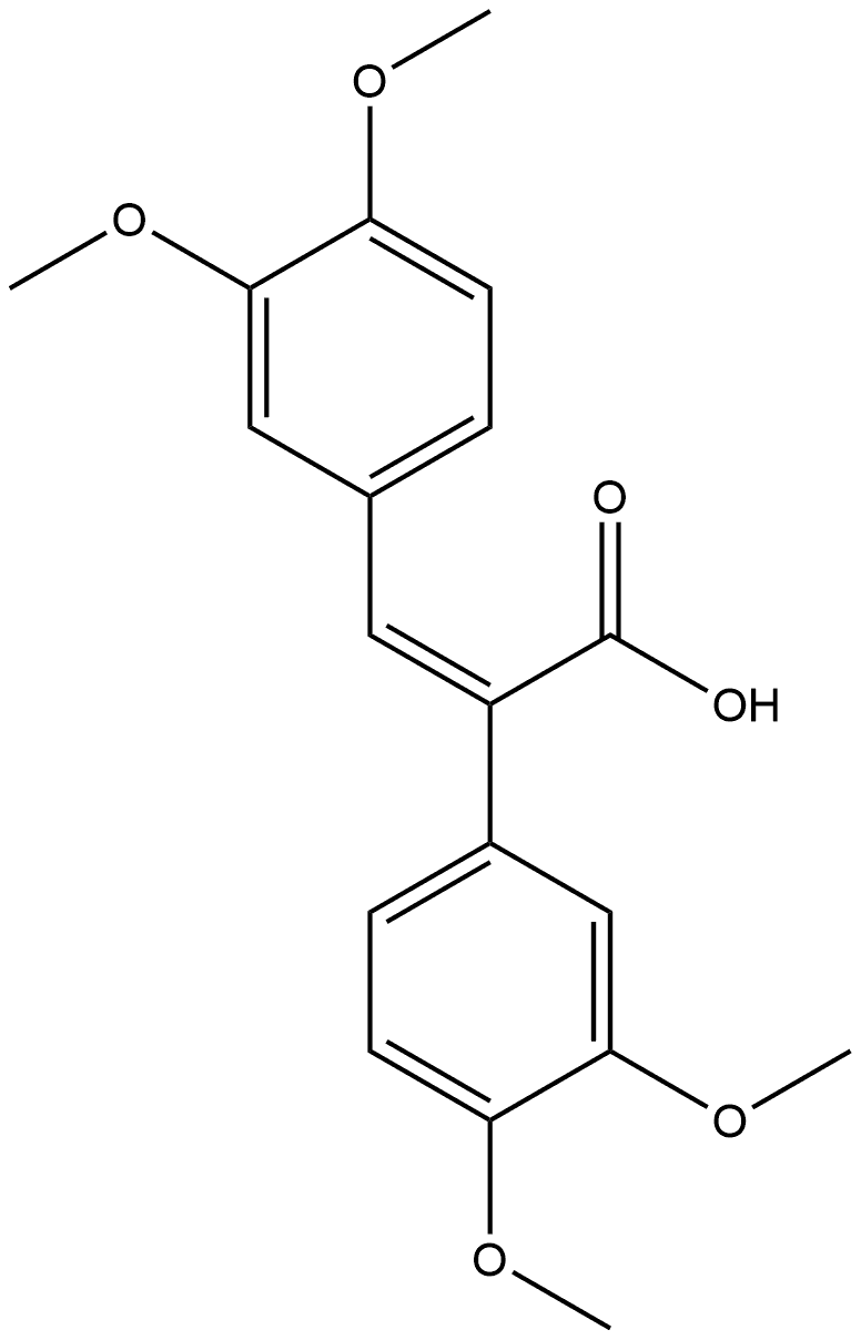 Benzeneacetic acid, α-[(3,4-dimethoxyphenyl)methylene]-3,4-dimethoxy-, (αZ)- Struktur