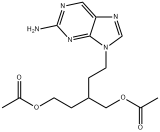 1,4-Butanediol, 2-[2-(2-amino-9H-purin-9-yl)ethyl]-, 1,4-diacetate Struktur