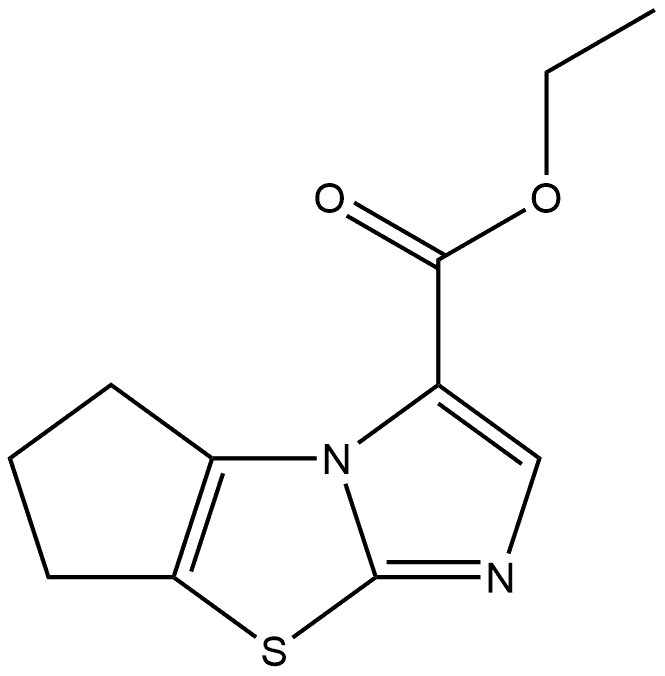 ethyl 6,7-dihydro-5H-cyclopenta[d]imidazo[2,1-b]thiazole-3-carboxylate Struktur