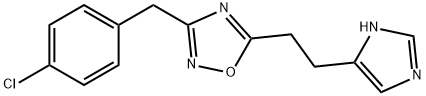 1,2,4-Oxadiazole, 3-[(4-chlorophenyl)methyl]-5-[2-(1H-imidazol-5-yl)ethyl]- Struktur