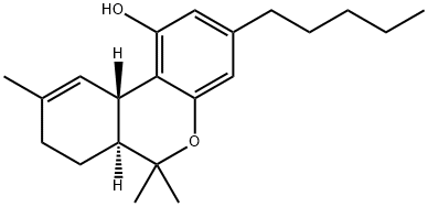 [6aS,(+)]-6aα,7,8,10aβ-Tetrahydro-6,6,9-trimethyl-3-pentyl-6H-dibenzo[b,d]pyran-1-ol Struktur