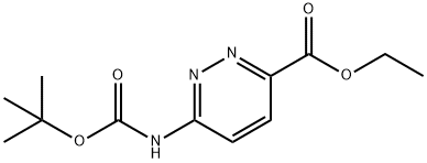 Ethyl 6-[[(1,1-dimethylethoxy)carbonyl]amino]-3-pyridazinecarboxylate Struktur