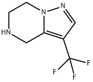 Pyrazolo[1,5-a]pyrazine, 4,5,6,7-tetrahydro-3-(trifluoromethyl)- Struktur