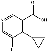 3-Pyridinecarboxylic acid, 4-cyclopropyl-5-fluoro- Struktur