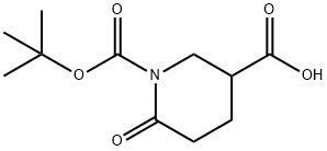 1,3-Piperidinedicarboxylic acid, 6-oxo-, 1-(1,1-dimethylethyl) ester Struktur