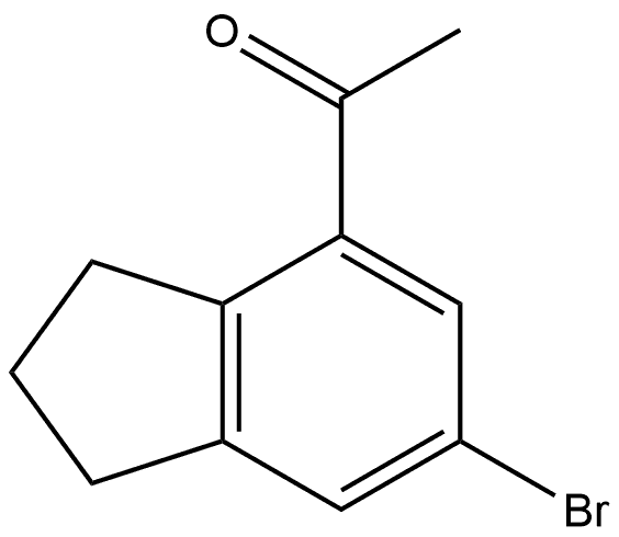 1-(6-bromo-2,3-dihydro-1H-inden-4-yl)ethan-1-one Struktur